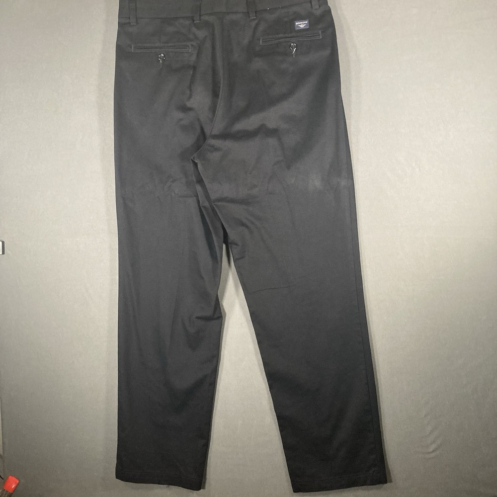 Vintage 2003 Dockers Pants‎ Mens 34x31 Black Flat Front Stretch Casual